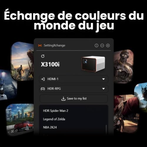 BenQ X3100i Vidéoprojecteur Gaming pour Consoles - Véritable 4k UHD HDR 4LED 3300 ANSI Lumens | 4 ms de Latence | Mode Jeu Automatique | Xbox, PS5, Switch