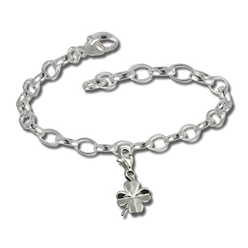 SilberDream Charms Kette Set - Glücksklee - 925 Sterling Silber Charm Armband - FCA131 Cover
