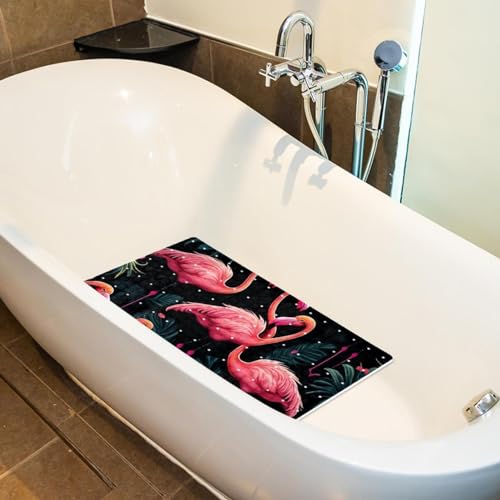 Tapis de bain extra long avec ventouses pour éviter les glissades