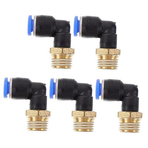 MAGICLULU 5pezzi Raccordo Per Tubo d Aria in Plastica Abs e Rame Connettore Innesto Rapido Giunto Dritto Per Progetti Industriali Raccordo Crimpare Stagna
