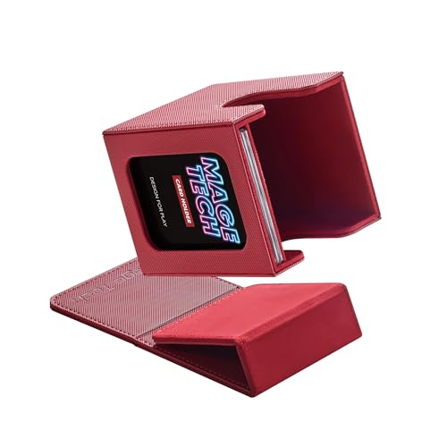 Mage Tech Commander Deck Box Lite - Expositor de tarjetas con mini tarjetero a presión y cubierta extraíble, se adapta a más de 100 tarjetas de una sola manga, ideal para MTG, PTCG, OPCG, SWU y más