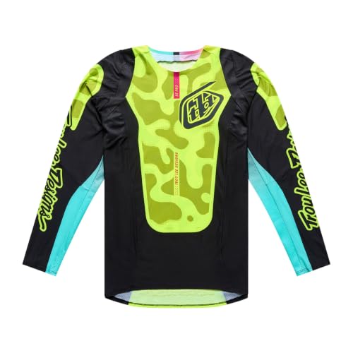 Chandail Troy Lee Designs SE Pro Myth Black/Flo Yellow LG