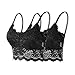 Lace Bra for Women Full Coverage Push Up Racerback 2pc Sports Fashion Bra Stretch Comfy Casual Underwear Black