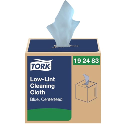 Tork Low-Lint Cleaning Cloth Blue, Centerfeed Box, 4 x 240 Cloths, 192483