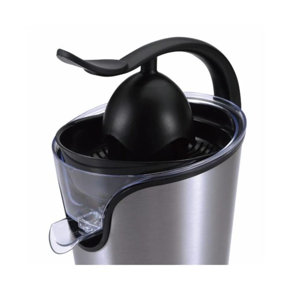 MasterPro Foodies | Exprimidor Eléctrico de 100W | Fabricado con Acero Inoxidable | Exprimidor de Frutas con Filtro para Pulpa | Brazo Oscilante | Vertedor Antigoteo