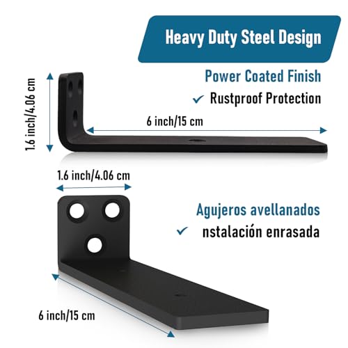 6 inch Floating Shelf Brackets - Image 2