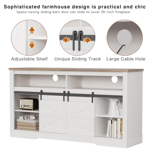 image for YESHOMY Fireplace TV Stand for Television up to 65+ Inch with Storage 