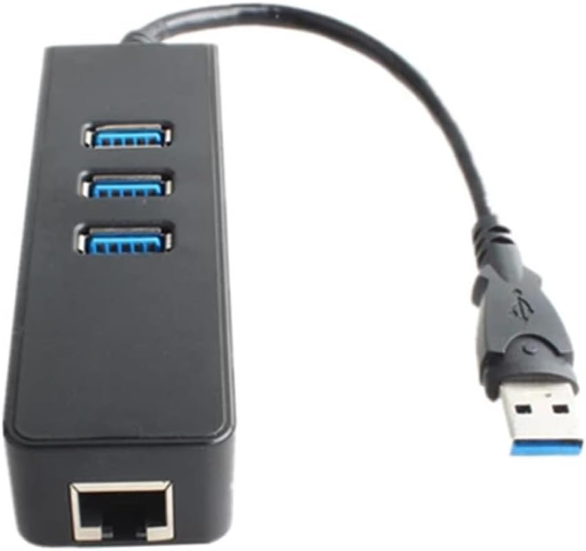 Mobestech USB Ethernet Adapter Port Hub USB to Network Adapter for Desktop and Laptop Compatible Xp Black