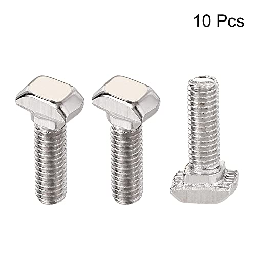 Image of uxcell M5x16mm T-Slot Drop-in Stud Sliding Bolt Screw Carbon Steel for 20 Series Aluminum Profile 10pcs