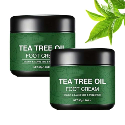 XINSZLIN Tea Tree Balm for Dry Itchy Skin, Natural Tea Tree Oil Salve for Cracked Heels, Feet, Hands & Body, Moisturizing Herbal Skin Repair Balm with Aloe Vera, Eucalyptus, Green Tea & Vitamin E, 2 oz