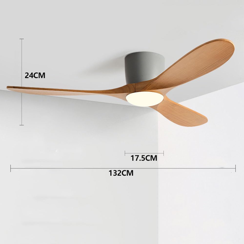 Ceiling Fans With LED Lights 3 Blades Quiet Reversible Ceiling Fan Light Remote Control Dimmable Lighting Ceiling Fans 6 Speed Modern Ceiling Fan Light Kits For Patios Farmhouse Low Profile Fans Lamp
