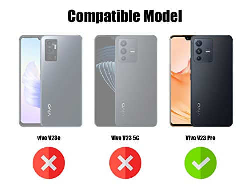 Image of Jkobi Back Cover Case for Vivo V23 Pro 5G (Crystal Glass Back | Camera Protection | Shockproof Bumpers | Professional Black)