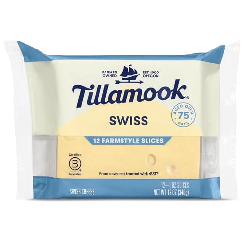 Tillamook, Swiss Cheese Slices, 12 oz
