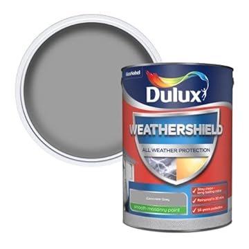 Dulux Weathershield Smooth Masonry Paint - Concrete Grey - 5L