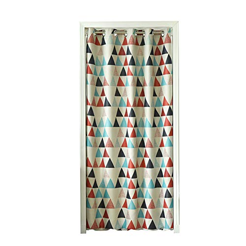 Wpkira Multicolor Ttriangle Printed Curtain Grommet Blackout Curtains Window Treatments Doorway Curtain Room Darkening Thermal Insulated Blackout Curtains For Doors 1 Panel W39 X L78 Inches #TOP1