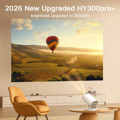 Image of [4K Supported] Mini Projector with WiFi 6 and Bluetooth 5.4, Built in Apps