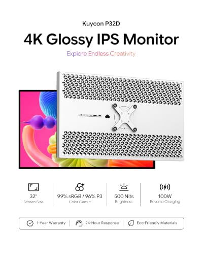 Image of P32D 32 inch 4K Monitor, IPS Glossy Panel (Honeycomb Without Stand)