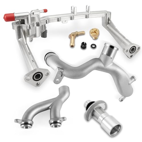 AULINK (OEM Part) LR090630 Coolant Water Pipe System Kit For 2010-2021 Land Rover LR4 Discovery Range Rover Sport Velar, For Jaguar XF XJ XE F-Type F-Pace LR092992 AJ813917 AJ813865 (Only Fit 3.0L)