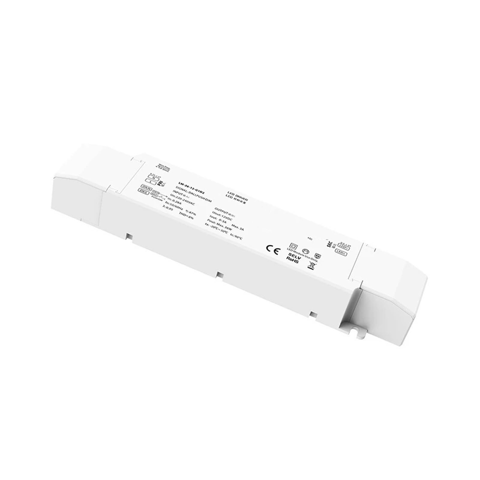Alimentation LED 12V 24V dimmable 36W à variation Push Dim fluide sans scintillement - 2