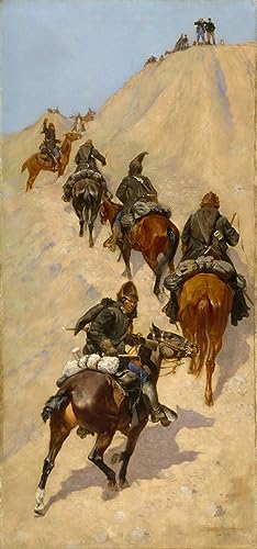 Pintura mural en lienzo premium de Frederic Remington, gran formato de 60x90cm