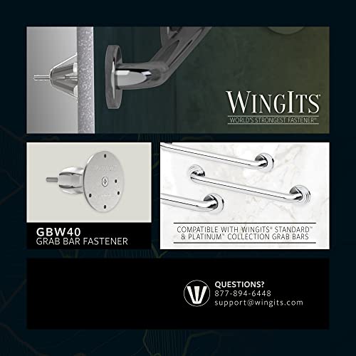 Wingits Wgb5Ss18 Standard Grab Bar, Concealed Mount, Satin Stainless Steel, 18-Inch Length By 1.25-Inch Diameter #TOP1