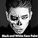 Go Ho Black and White Face Body Paint(4.74 oz),Water Based Cream White Black Face Painting Kit for SFX Cosplay Costumes Festivals Halloween Skull Zombie Skeleton Goth Vampire Makeup