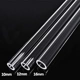 Dicke: 2 mm 1pcs OD 8mm 10mm 12mm 14mm 16mm 18mm 20mm Transparent Acryl Rohr PMMA Organisches Glasrohr, For Eine Wasserkühlung Hart Schlauch 40cm Aquarium Tubing (Size : OD10MM)