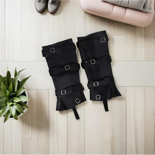 Couvre-bottes médiévaux style chevalier viking avec sangles de réglage noires lot de 2 - 5