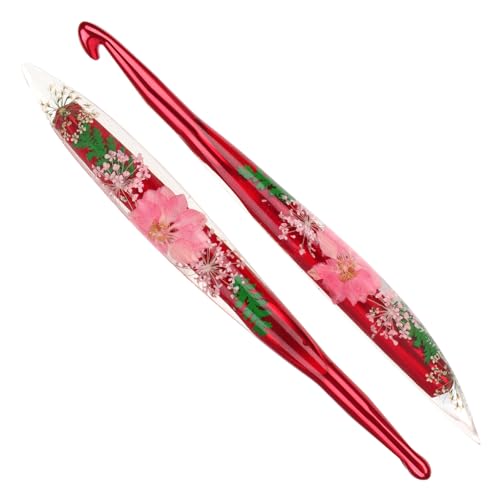 Image of Katech 8.0mm Crochet Hook for Arthritic Hands, Long Aluminum Inline Hooks