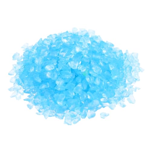 TOBBOMEY 2 Pezzi di Riempitivo di Vetro Sabbia Artigianale Ghiaia per Acquario Sabbia Artigianale Accessori per Acquario Ornamenti per Acquario Decorazioni per Acquario Rocce per