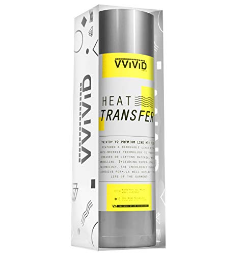 Vinyle transfert thermique HTV VVIVID V2 argenté anti-décollement pour tissus