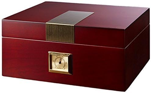 La Madera Cubana Cherry Humidor Oak Tree Cigar Humidor with Humidifier & Hygrometer Cigars Box Set, Durable & Elegant Wood Design, Functional High-End Interior Perfect for 30-50 Cigars