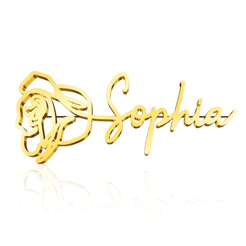 Image of Custom Lapel Pin for Women Men - Name Brooch Pin Personalized Stainless Steel for Wedding Business Party - Gold /Silver /Black Customized Jewelry Gifts