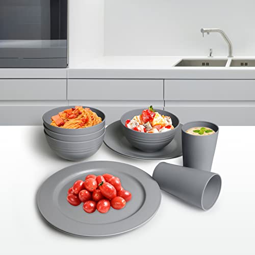 Greenandlife Unbreakable Cereal Bowls - 24 Oz Wheat Straw Fiber Lightweight Bowl Sets 4 - Dishwasher & Microwave Safe - For,Rice,Snack Bowls #TOP6