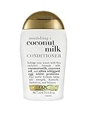 Ayuda a hidratar y fortalecer OGX Acondicionador nutritivo + leche de coco 88.7 ml
