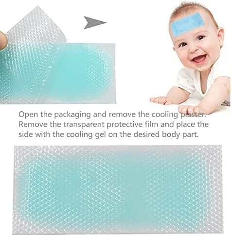 40 Sheets Fever Cooling Gel Patches, Cooling Forehead Strips Cooling Gel Sheet for Baby Kids Children Adult Relieve Headache, Toothache Pain, Drowsiness, Fatigue, Refreshing, Sunstroke image 5