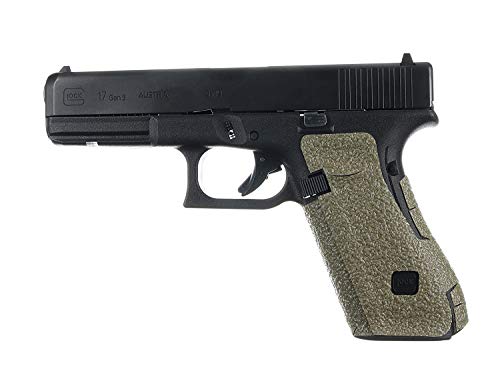 TALON Grips Adhesive Grip Compatible with Glock 17, 22, 24, 31, 34, 35, 37 - Made in The USA (Gen 5 No Back Strap Rubber Moss)