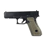 Talon Grips - Adhesive Grip for Glock 17, 17 MOS, 22, 25, 31, 34, 35, 37, 45, 74, 19X - Made in The USA - Easy Installation, Durable, Superior Traction - Gen 4 - Large Backstrap, Moss