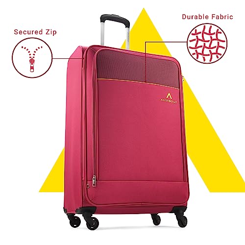 Aristocrat-Oasis-Plus-Large-Size-Soft-Check-in-Luggage-79-cm-Spacious-Polyeste-Trolley-with-4-Wheels-and-Combination-Lock-Dazzling-Red-Unisex-5-Year-Warranty