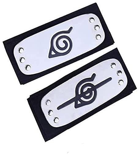 HOODBRO Lot de 2 bandeau Ninja pour déguisement pour enfants Cosplay Naruto Headband Cover