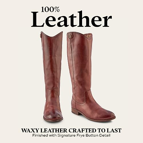 Image of Frye Melissa Button 2 Equestrian-Inspired Tall Boots for Women Made from Hard-Wearing Vintage Leather with Antique Metal Hardware and Leather Outsole - 15 inch Shaft Height