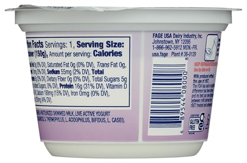 FAGE Total Greek Yogurt, 0% Nonfat, Plain, 5.3 Ounce
