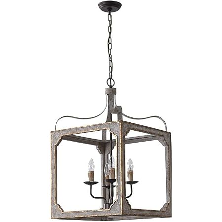 JiuZhuo French Country Rustic 4-Light 
