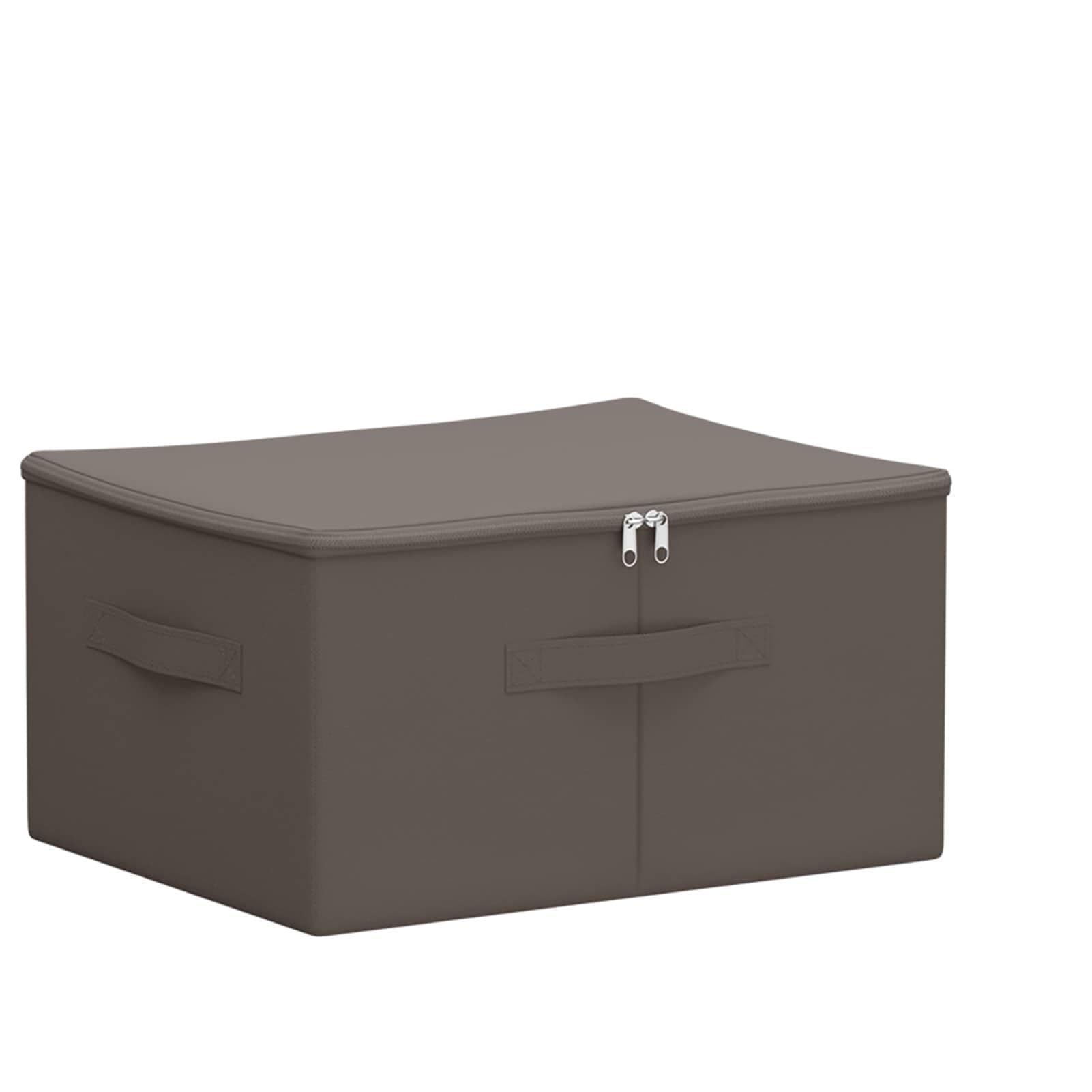 Gecheer Aufbewahrungsbox 24 pcs Grau 43 x 34 x 23 cm Vliesstoff, Faltbare Stoffbox mit Deckel & Verstärkten Griffen Kleiderbox für Schrank Regal Kleidung42024625