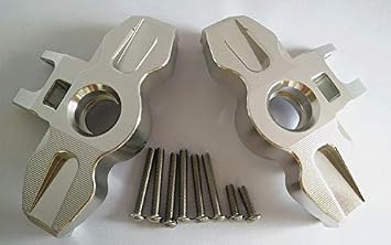 2PCS CNC Aluminum Axle Carriers Front C-Hubs for UDR Traxxass Unlimited Desert Racer 8552 Silver
