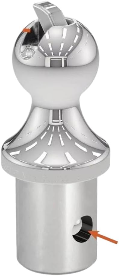 2-5/16 Inch Gooseneck Hitch Ball Compatible with Ram Puck System and Curt 60629 Installation Kit