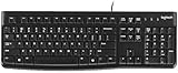 Clavier Filaire Splash étanche K120 USB pour Ordinateurs de Bureau/Ordinateurs Portables Durable (Color : Black)
