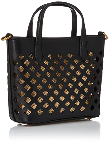 Guess Womens Aqua Mini Tote Crossbody, Black, One Size Us #TOP1