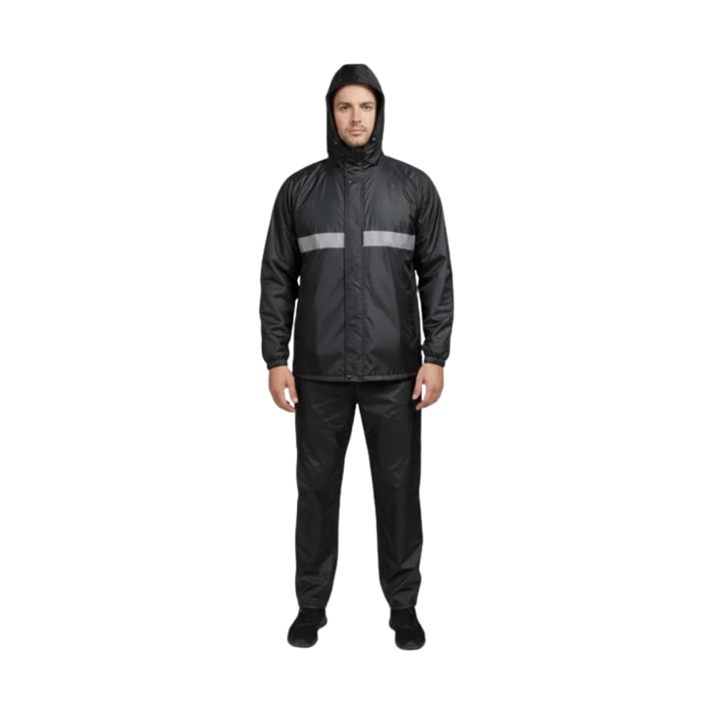 teemoods All-Weather Waterproof Black Rain Suit | Hooded Waterproof Jacket & Pants for Men & Women-picture-39