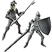 enttgo Fine 3D Printed 8.95-inch Medieval Knight T13 Figure, Full Body Mechanical Movable Toy, Metallic Silver Craft Toy, Table Decoration, for Kids/Friends (5.81-inch Medieval Silver)